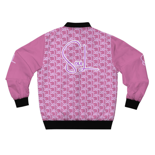 Soul Branded Pink & Purple Bomber Jacket (Black)